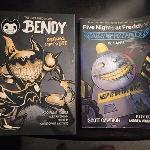Five Nights At Freddys and Bendy Books (set of 2) New